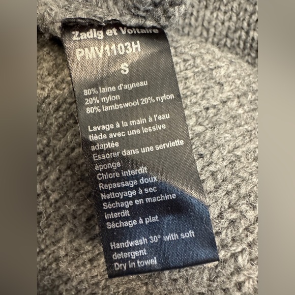 Zadig and Voltaire Grey Peace Turtleneck - Picture 4 of 4